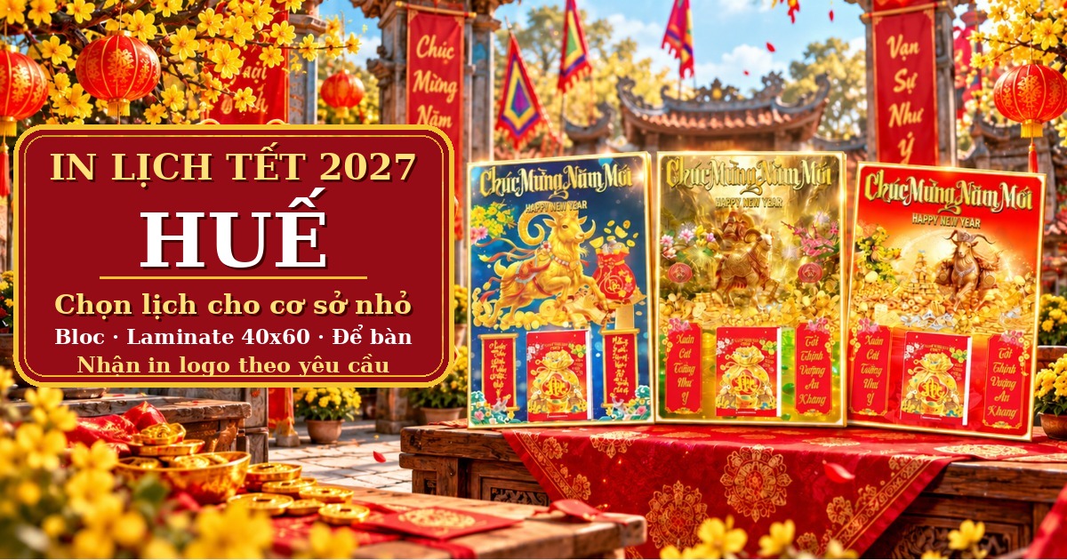 In Lịch Tết 2027 Huế: Chọn Lịch Cho Cửa H&agrave;ng, Qu&aacute;n V&agrave; Cơ Sở Nhỏ