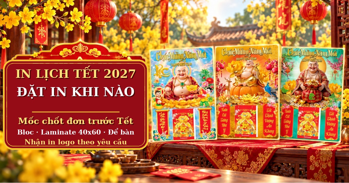 Đặt In Lịch Tết 2027 Khi N&agrave;o? Bảng Mốc Chốt Đơn Đến M&ugrave;ng 1 Tết