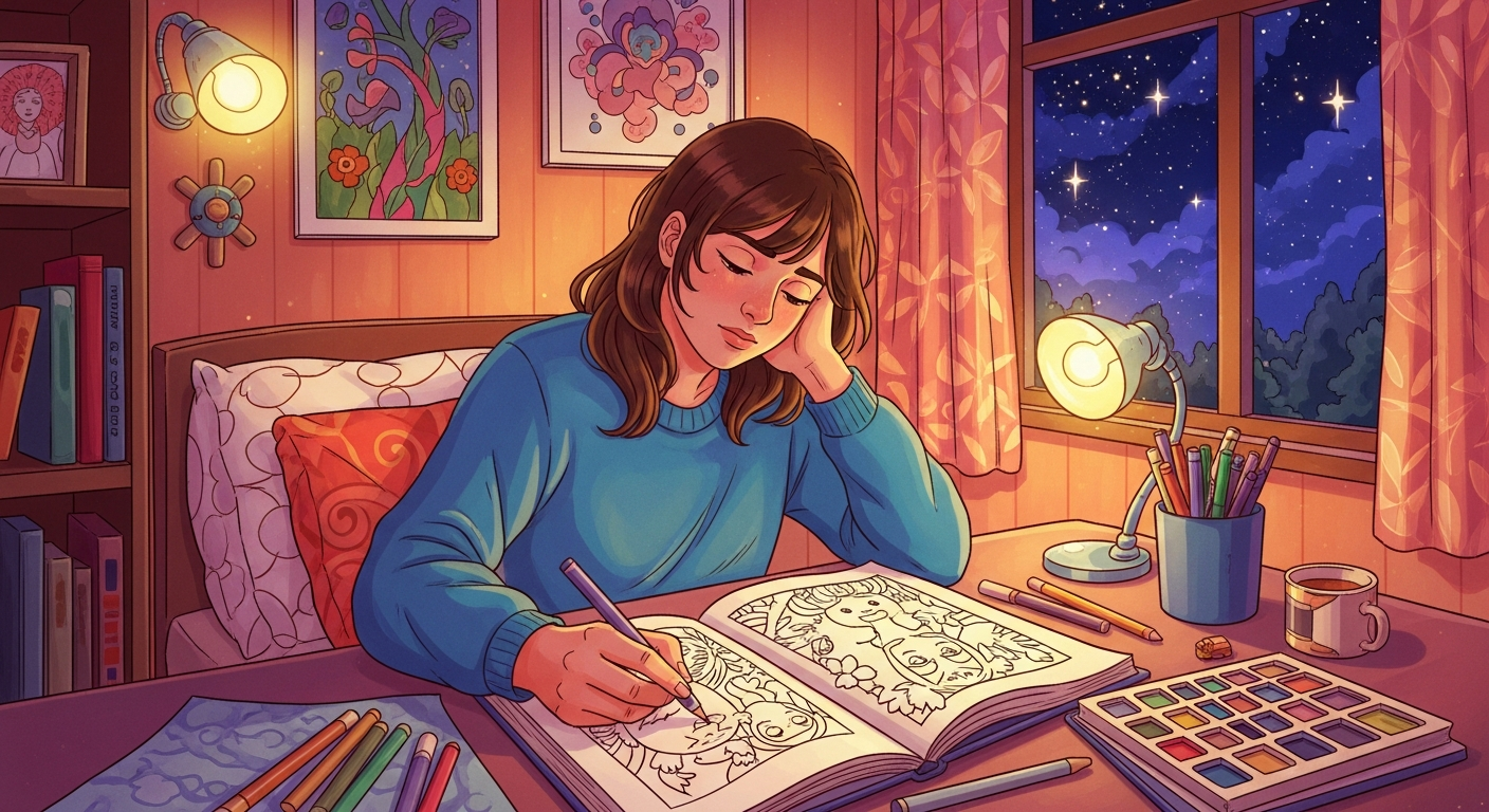 Hành Trình Chữa Lành Qua Tô Màu: Review Bộ “Cùng Cậu Ngắm Sao Trời”