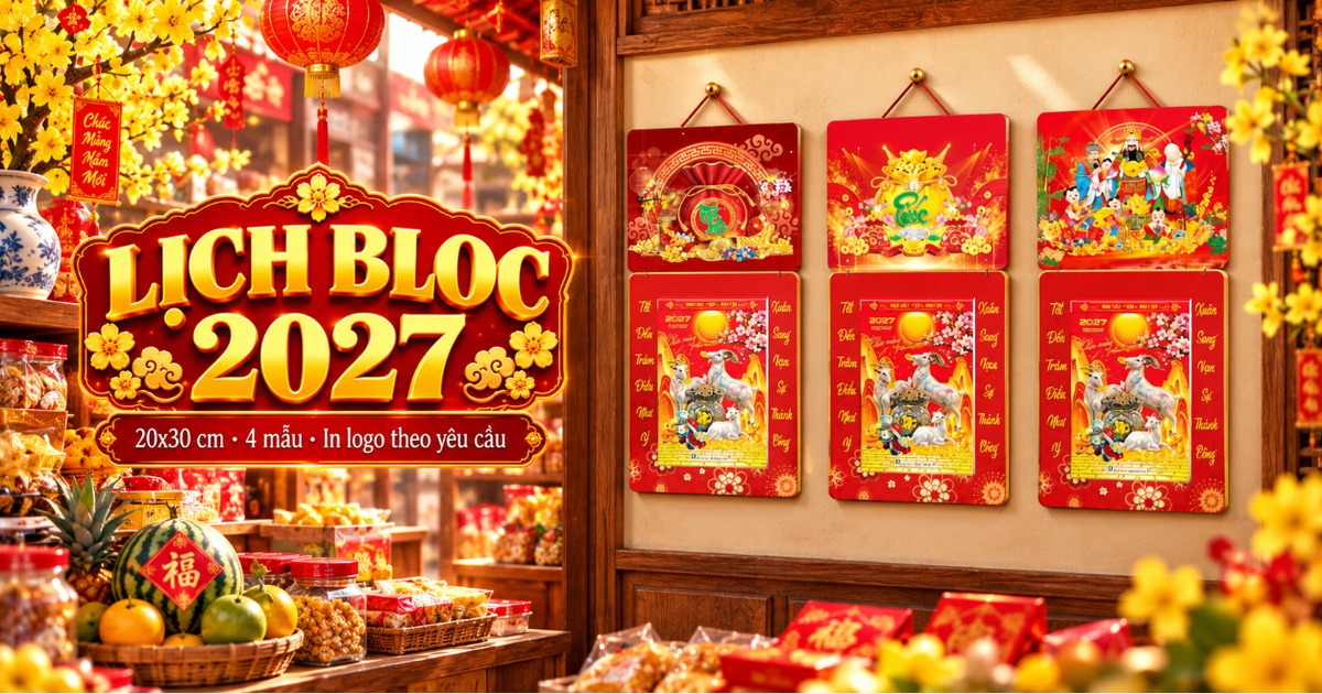Lịch Bloc 20x30 Cm 2027: Chọn Trong 4 Mẫu Trọn Bộ