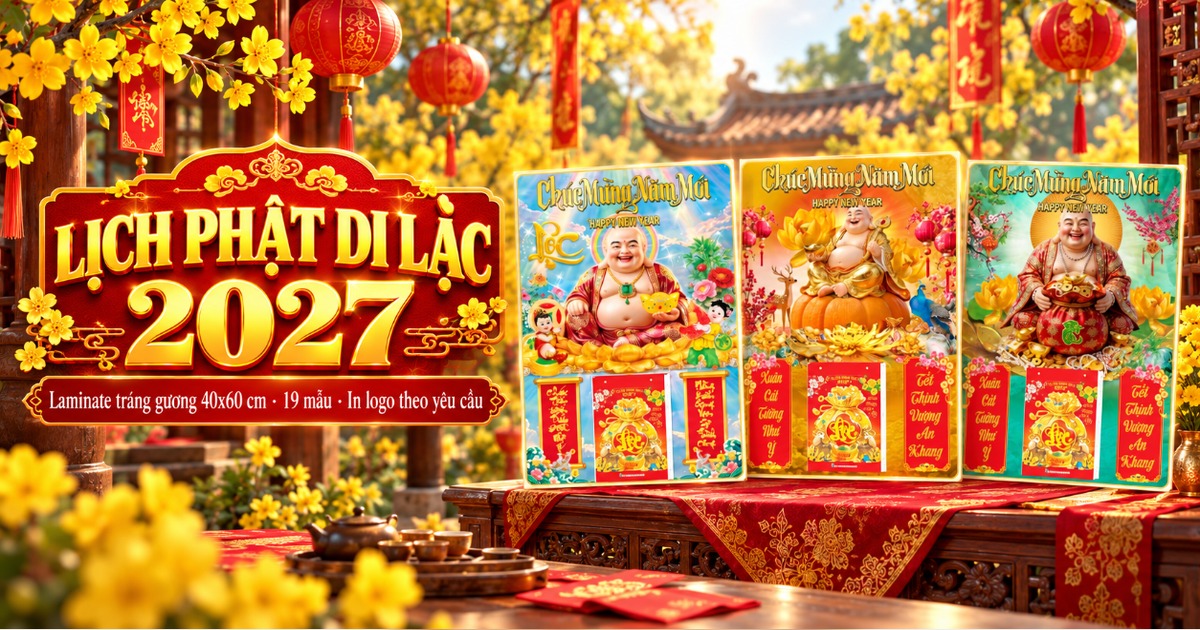 Chọn Lịch Phật Di Lặc 2027 Trong 19 Mẫu Treo Tường