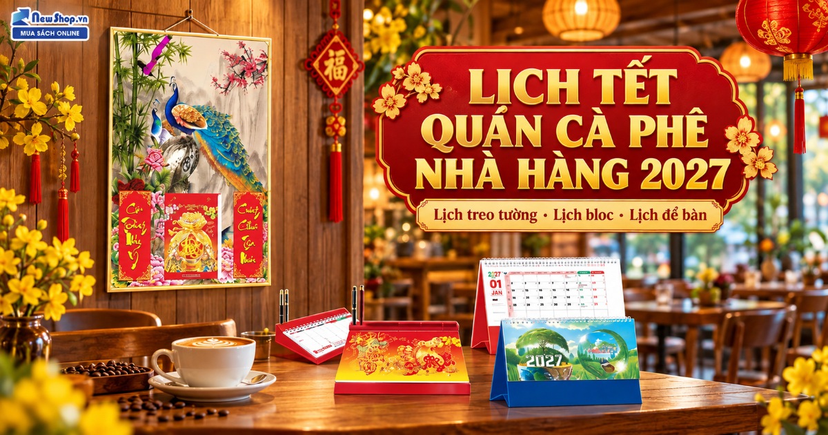 Lịch Tết Qu&aacute;n C&agrave; Ph&ecirc;, Nh&agrave; H&agrave;ng 2027: Mẫu Lịch Tặng Kh&aacute;ch