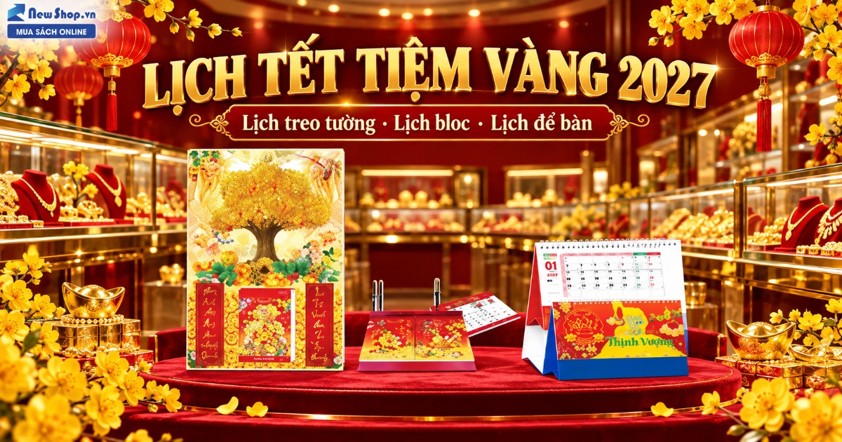 Lịch Tết Tiệm V&agrave;ng 2027: Lịch Treo Tường Tặng Kh&aacute;ch