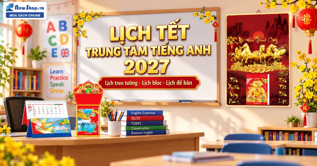 Lịch Tết Trung T&acirc;m Tiếng Anh 2027: Mẫu Lịch Tặng Phụ Huynh