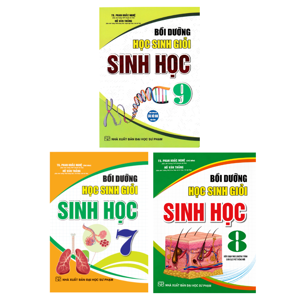Combo Bồi Dưỡng Học Sinh Giỏi Sinh Học - Phan Khắc Nghệ 7 - 8 - 9 
