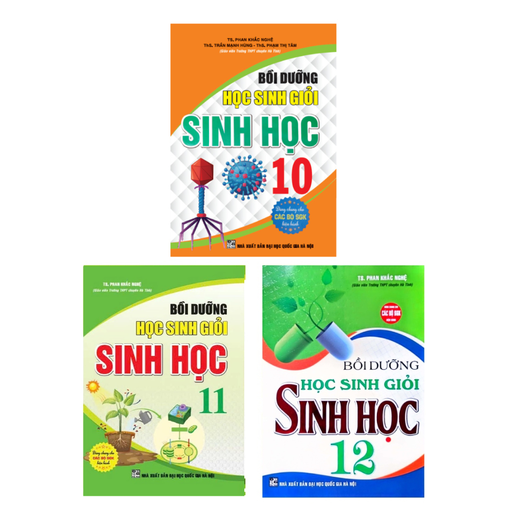 Combo Bồi Dưỡng Học Sinh Giỏi Sinh Học - Phan Khắc Nghệ 10 - 11 - 12