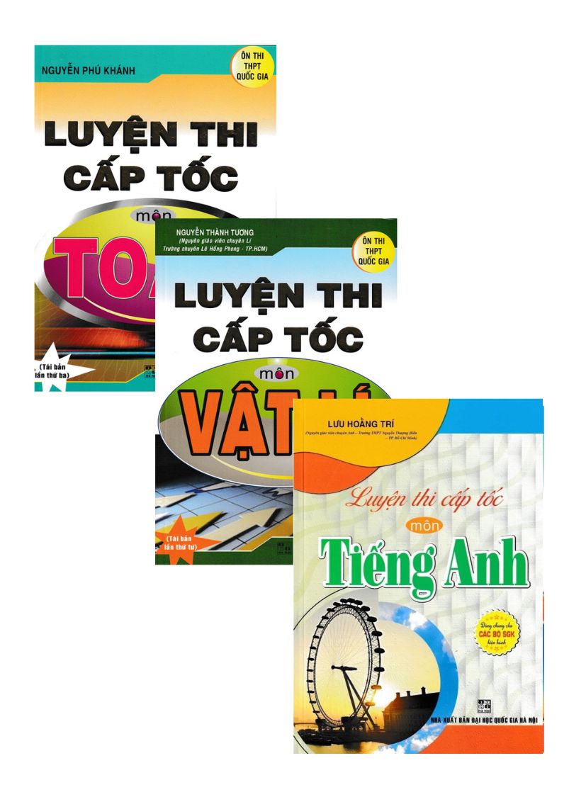 Combo Luyện Thi Cấp Tốc Môn Toán - Vật Lí - Anh Văn