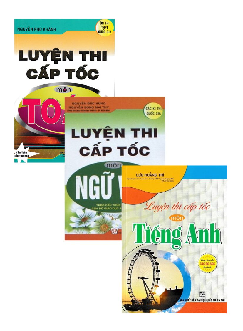 Combo Luyện Thi Cấp Tốc Môn Toán - Ngữ Văn - Anh Văn
