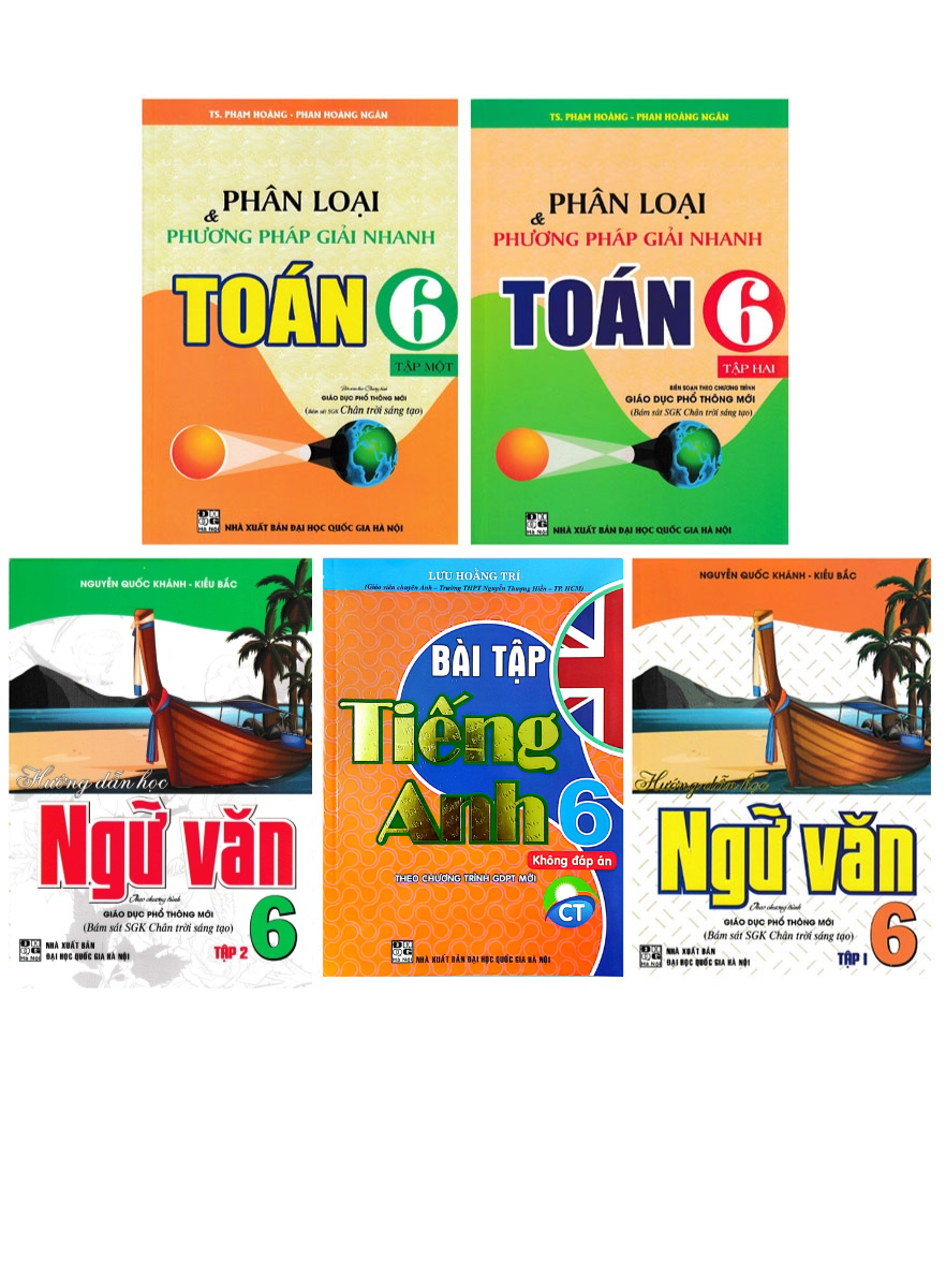 Combo Phân Loại Và Phương Pháp Giải Nhanh Toán - Hướng Dẫn Học Ngữ Văn - Bài Tập Tiếng Anh Lớp 6 (Bám Sát SGK Chân Trời Sáng Tạo) (Bộ 5 Cuốn)