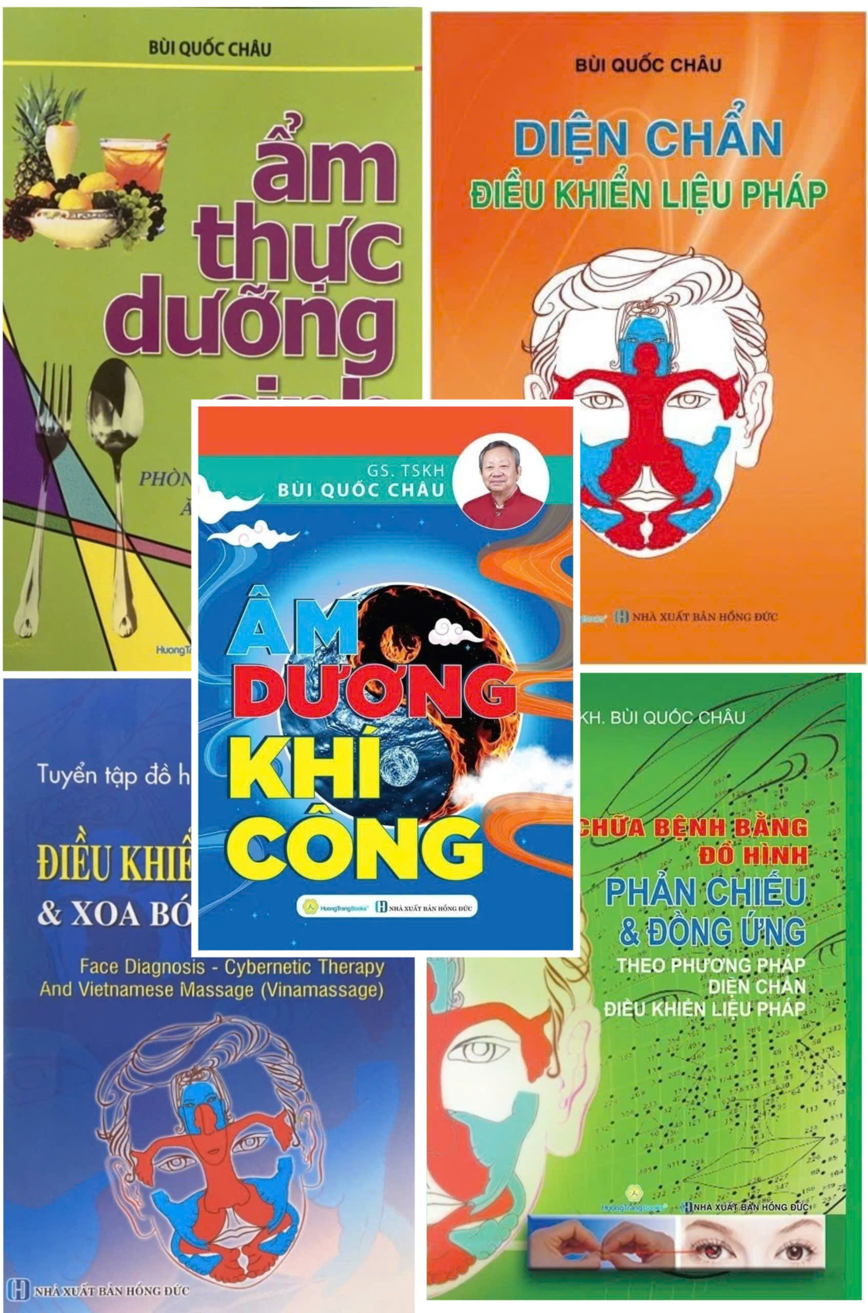 PLT - Combo Diện Chẩn Điều Khiển Liệu Ph&aacute;p + Chữa Bệnh Bằng Đồ H&igrave;nh Phản Chiếu V&agrave; Đồng Ứng + Tuyển Tập Đồ H&igrave;nh Diện Chẩn Điều Khiển Liệu Ph&aacute;p + &Acirc;m Dương Kh&iacute; C&ocirc;ng + Ẩm Thực Dưỡng Sinh (Bộ 5 Cuốn)