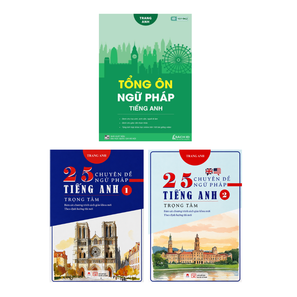 Combo S&aacute;ch Ngữ Ph&aacute;p Tiếng Anh B&aacute;n Chạy Của C&ocirc; Trang Anh (Bộ 3 Cuốn)
