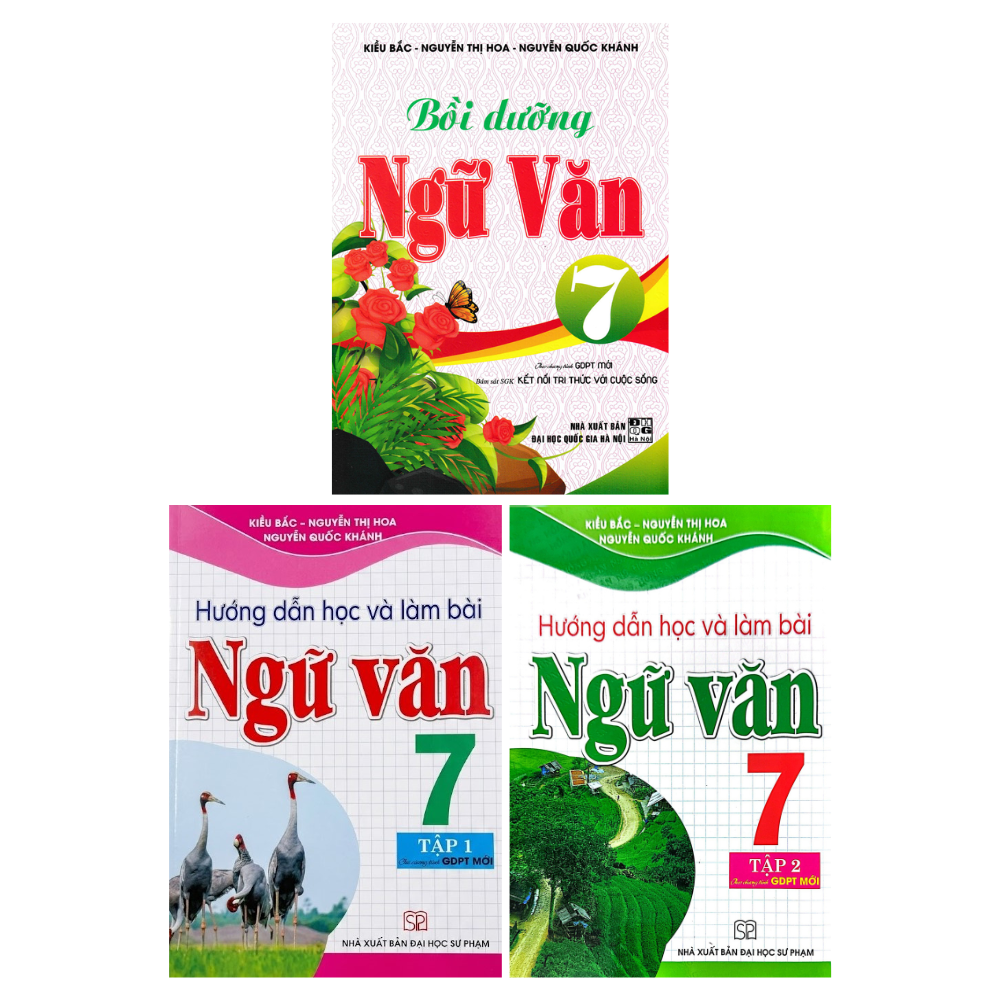 Combo Hướng Dẫn Học V&agrave; L&agrave;m B&agrave;i Ngữ Văn 7 + Bồi Dưỡng Ngữ Văn 7 (B&aacute;m S&aacute;t SGK Kết Nối Tri Thức Với Cuộc Sống) (Bộ 3 Cuốn)