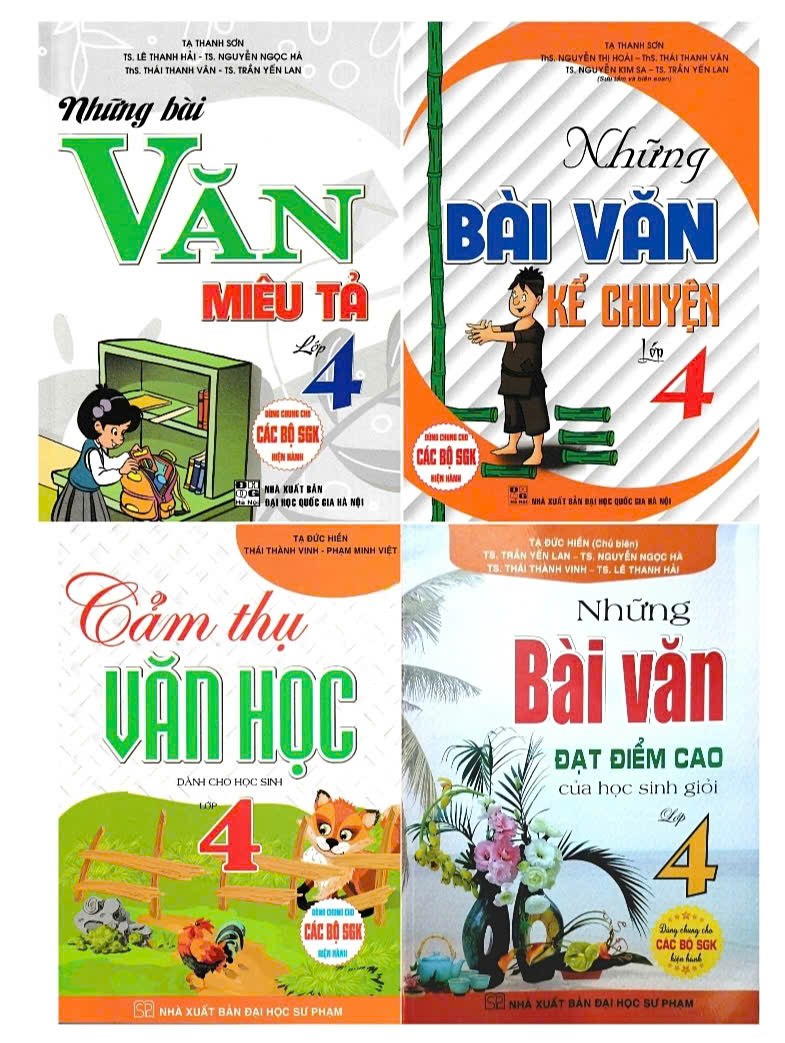 Combo Bổ Trợ Kiến Thức Văn lớp 4 (Dùng Chung Cho Các Bộ SGK Hiện Hành) (Bộ 4 Cuốn)