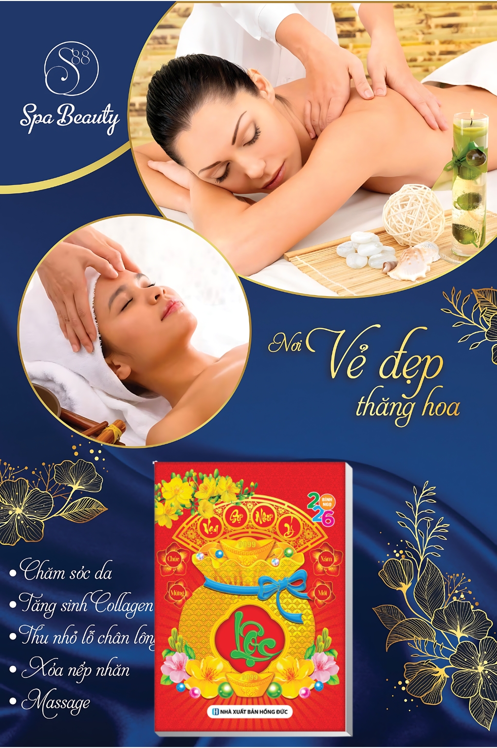 In Lịch Bloc Độc Quyền 2026 - Dành Cho Spa - Kích Thước 17x24 cm, 20x30 cm, 25x35 cm, 30x40cm (Thiết Kế Theo Yêu Cầu) 