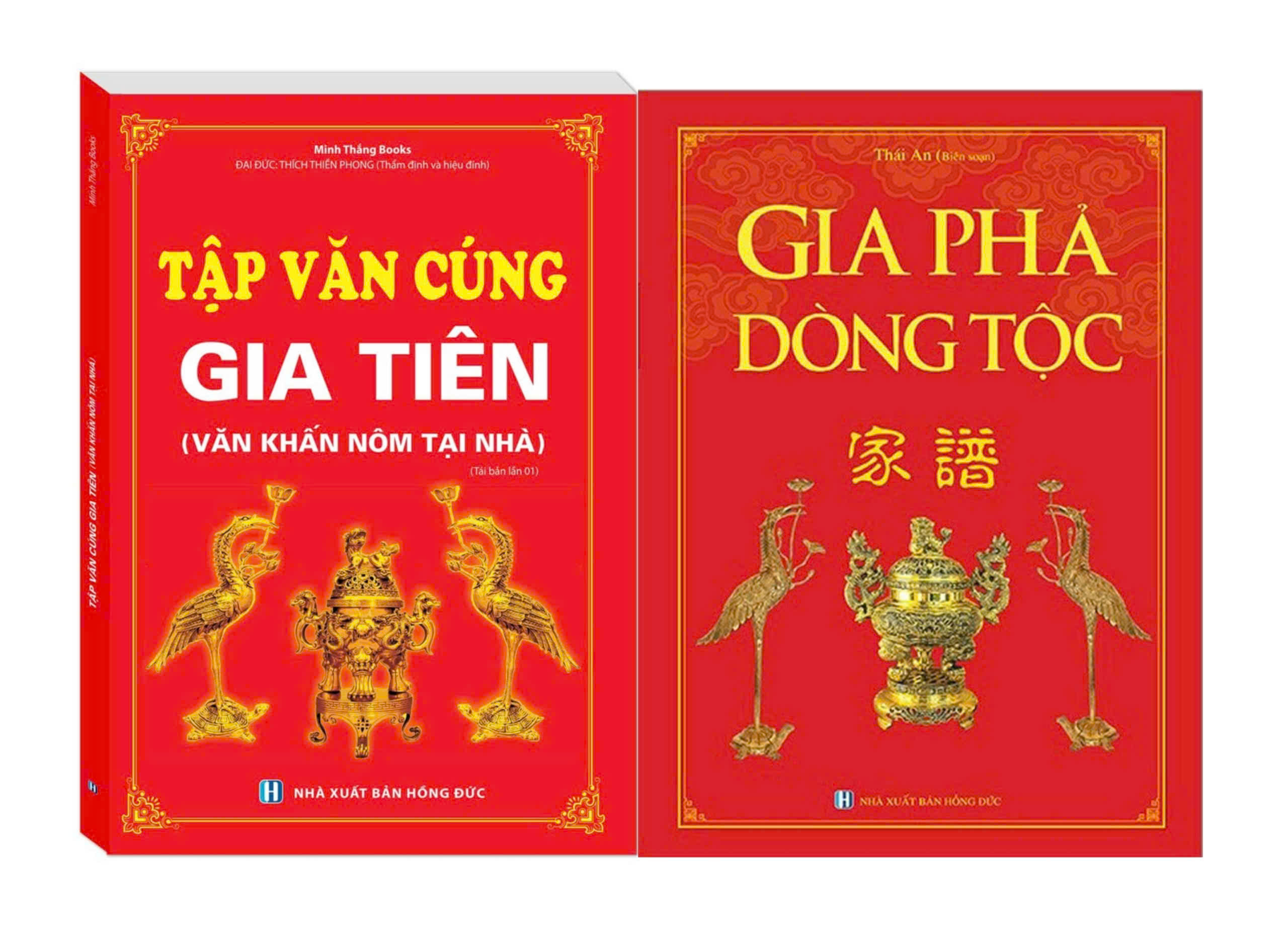 PLT - Combo Gia Phả D&ograve;ng Tộc + Tập Văn C&uacute;ng Gia Ti&ecirc;n (Minh Thắng) (Bộ 2 Cuốn)