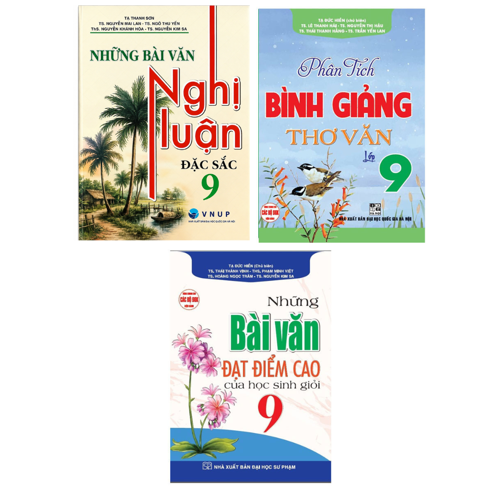 Combo Bộ S&aacute;ch Tham Khảo Văn Mẫu Lớp 9 (D&ugrave;ng Chung Cho C&aacute;c Bộ SGK Hiện H&agrave;nh) (Bộ 3 Cuốn)