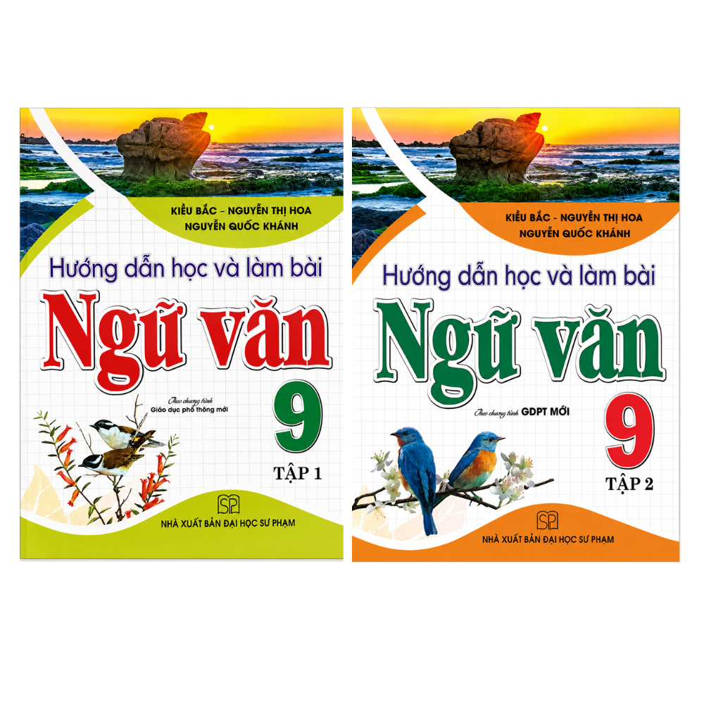 Combo Hướng Dẫn Học V&agrave; L&agrave;m B&agrave;i Ngữ Văn 9 - Tập 1 + 2 (B&aacute;m S&aacute;t SGK Kết Nối Tri Thức Với Cuộc Sống) (Bộ 2 Cuốn)