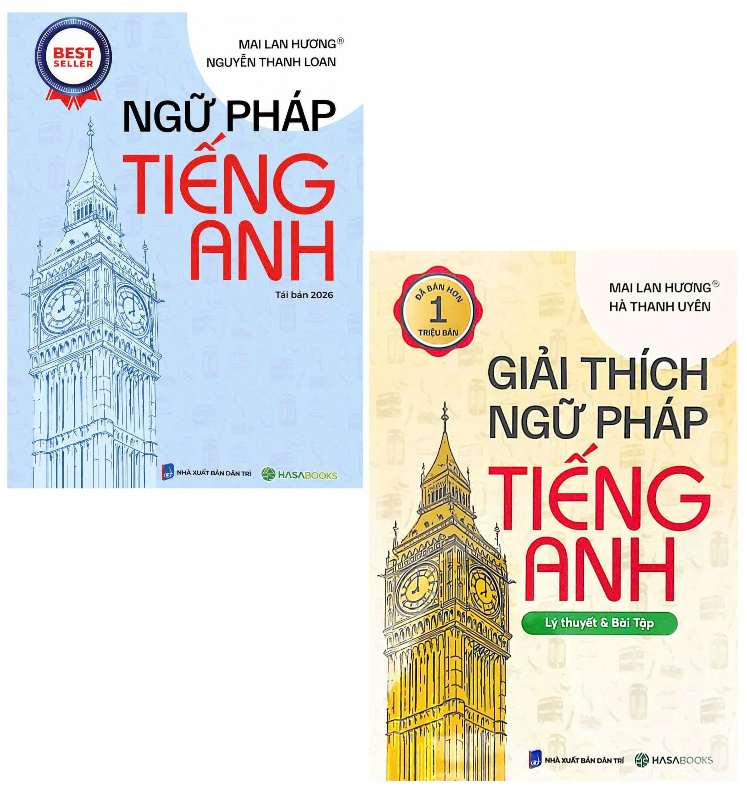 Combo S&aacute;ch Mai Lan Hương: Ngữ Ph&aacute;p Tiếng Anh + Giải Th&iacute;ch Ngữ Ph&aacute;p Tiếng Anh (HASA) (Bộ 2 Cuốn)