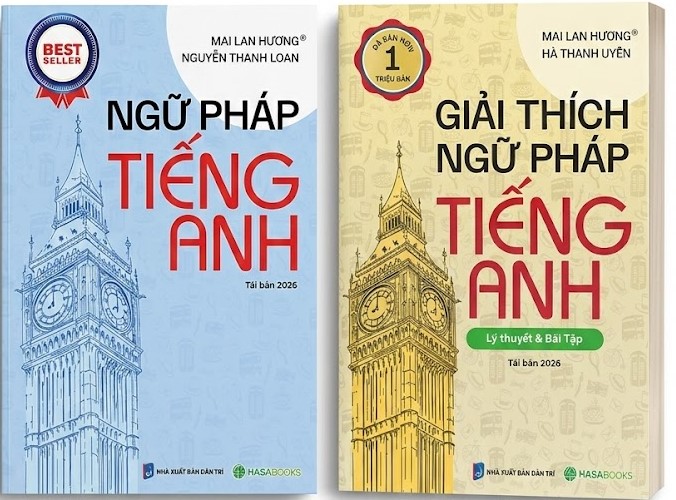 Combo S&aacute;ch Mai Lan Hương: Ngữ Ph&aacute;p Tiếng Anh + Giải Th&iacute;ch Ngữ Ph&aacute;p Tiếng Anh (HASA) (Bộ 2 Cuốn)