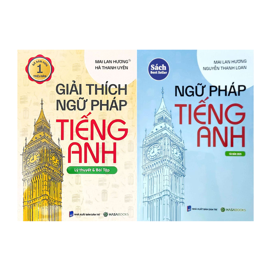 Combo Sách Mai Lan Hương: Ngữ Pháp Tiếng Anh + Giải Thích Ngữ Pháp Tiếng Anh (HASA) (Bộ 2 Cuốn)