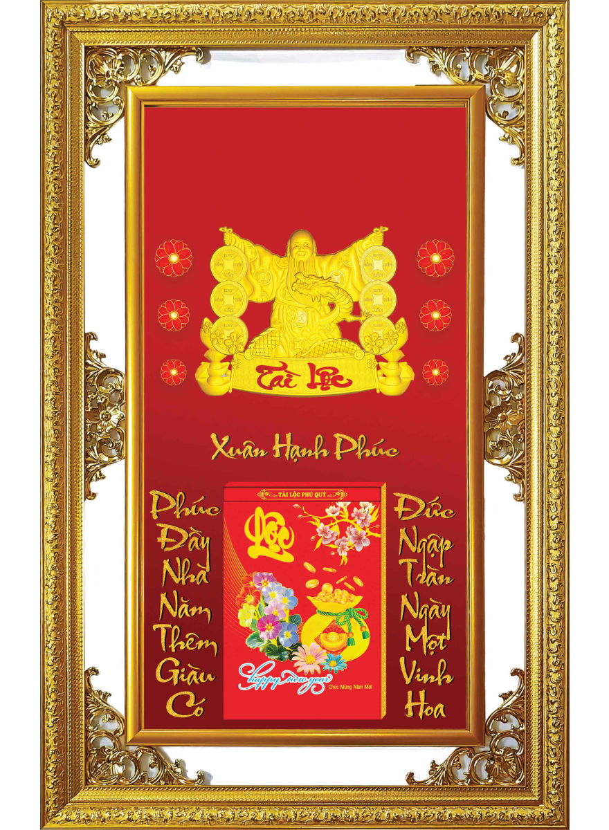 19 Mẫu Lịch Gỗ Cao Cấp 2026 Khung Đôi Vàng Dán Chữ Nổi (56 x 88 cm) - Xuân Hạnh Phúc 