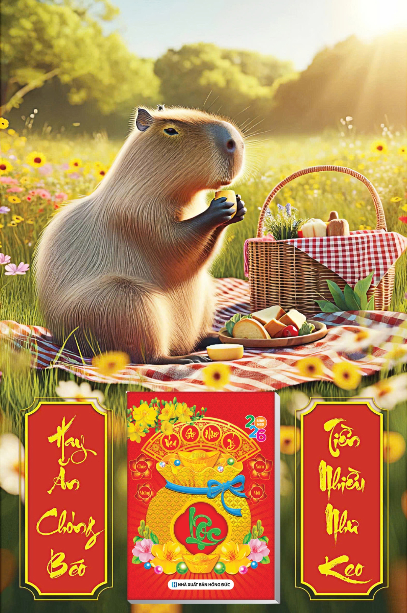 3 Mẫu Capybara - Lịch Treo Tường Laminate Tráng Gương 2026 (40 x 60 cm) 