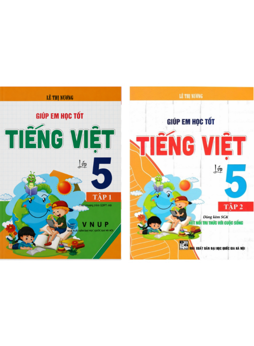 Combo Gi&uacute;p Em Học Tốt Tiếng Việt Lớp 5 (D&ugrave;ng K&egrave;m SGK Kết Nối Tri Thức Với Cuộc Sống) (Bộ 2 Cuốn)