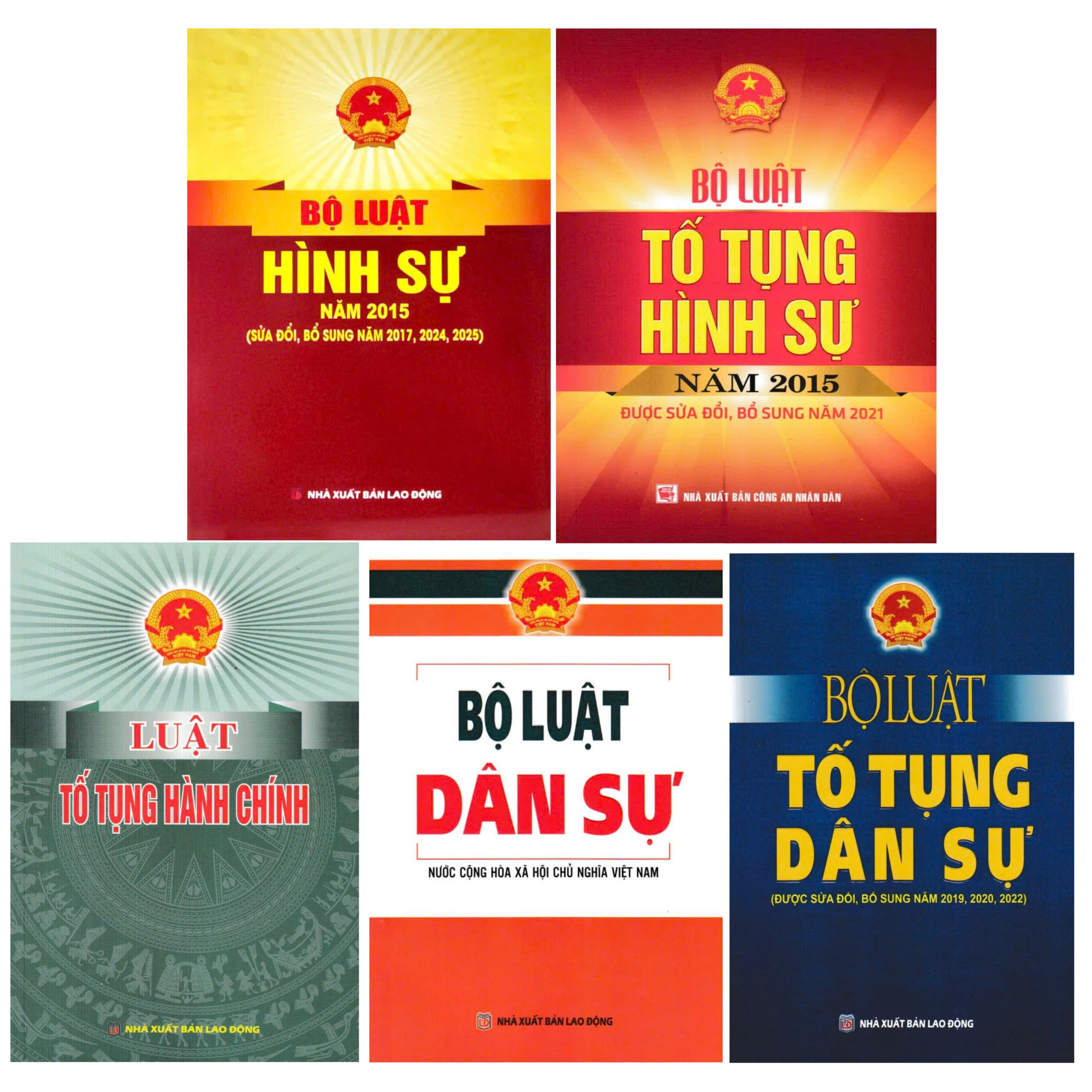 Combo 5 Cuốn Sách Bộ Luật Dân Sự - Hình Sự - Hành Chính