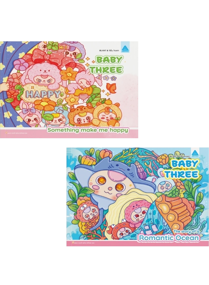 Combo Sách Tô Màu Chữa Lành - Baby Three (Bộ 2 Cuốn)