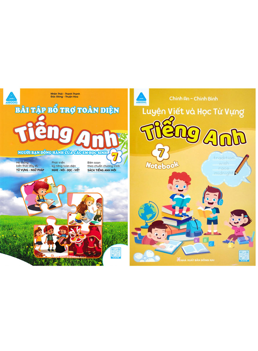 Combo Bài Tập Bổ Trợ Toàn Diện Tiếng Anh + Luyện Viết Và Học Từ Vựng Tiếng Anh Lớp 7 - Notebook (Bộ 2 Cuốn) 