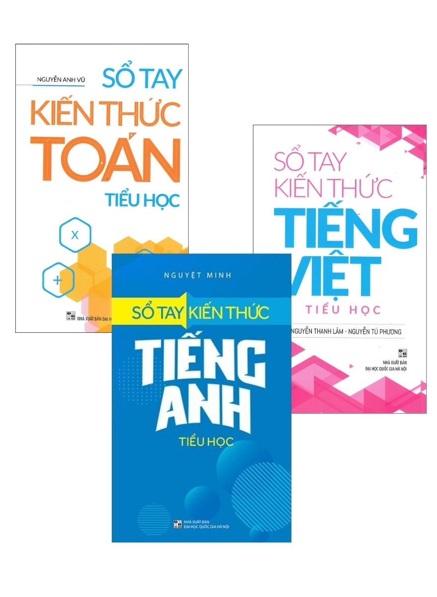 Combo Sổ Tay Tiểu Học: Toán + Tiếng Việt + Tiếng Anh (Bộ 3 Cuốn)