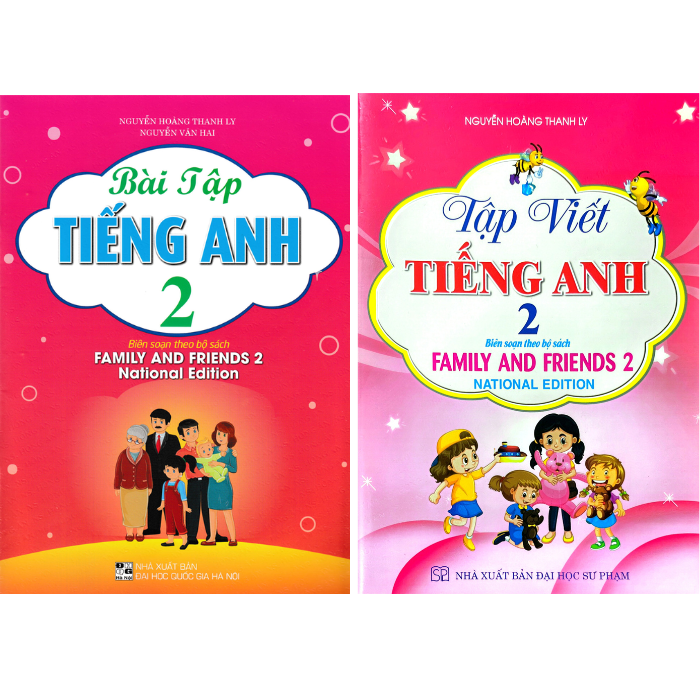 Combo B&agrave;i Tập Tiếng Anh + Tập Viết Tiếng Anh Lớp 2 (Bộ S&aacute;ch Family And Friends 2 National Edition) (Bộ 2 Cuốn) 