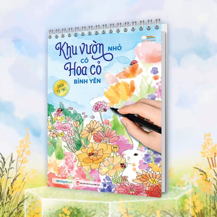 Sách Tô Nét Khu Vườn Nhỏ Có Hoa Cỏ Bình Yên
