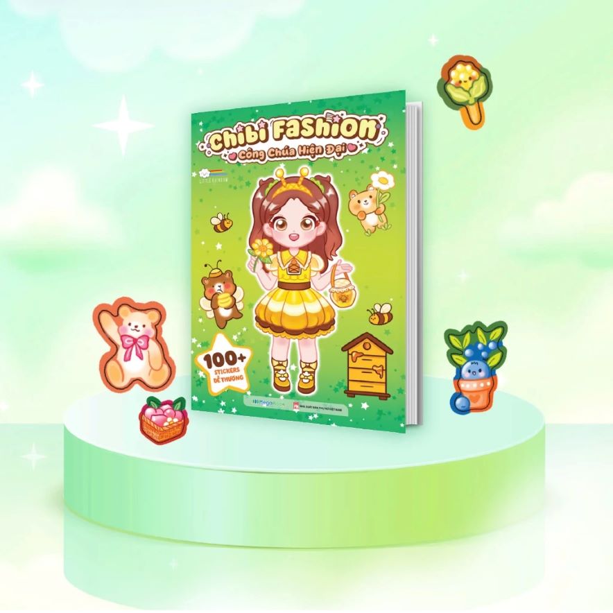 Chibi Fashion - Công Chúa Hiện Đại (100+ Stickers Dễ Thương) - Sách Bóc Dán Sticker Cho Bé Gái