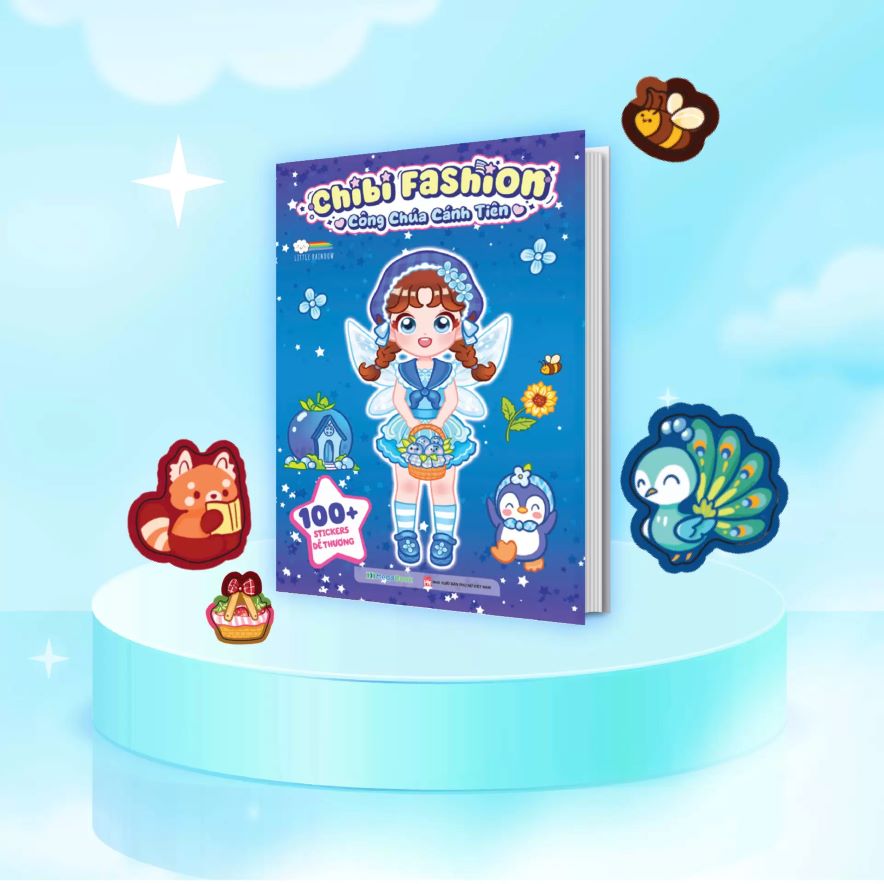 Chibi Fashion Công Chúa Cánh Tiên (100+ Stickers Dễ Thương) - Sách Bóc Dán Sticker Cho Bé Gái