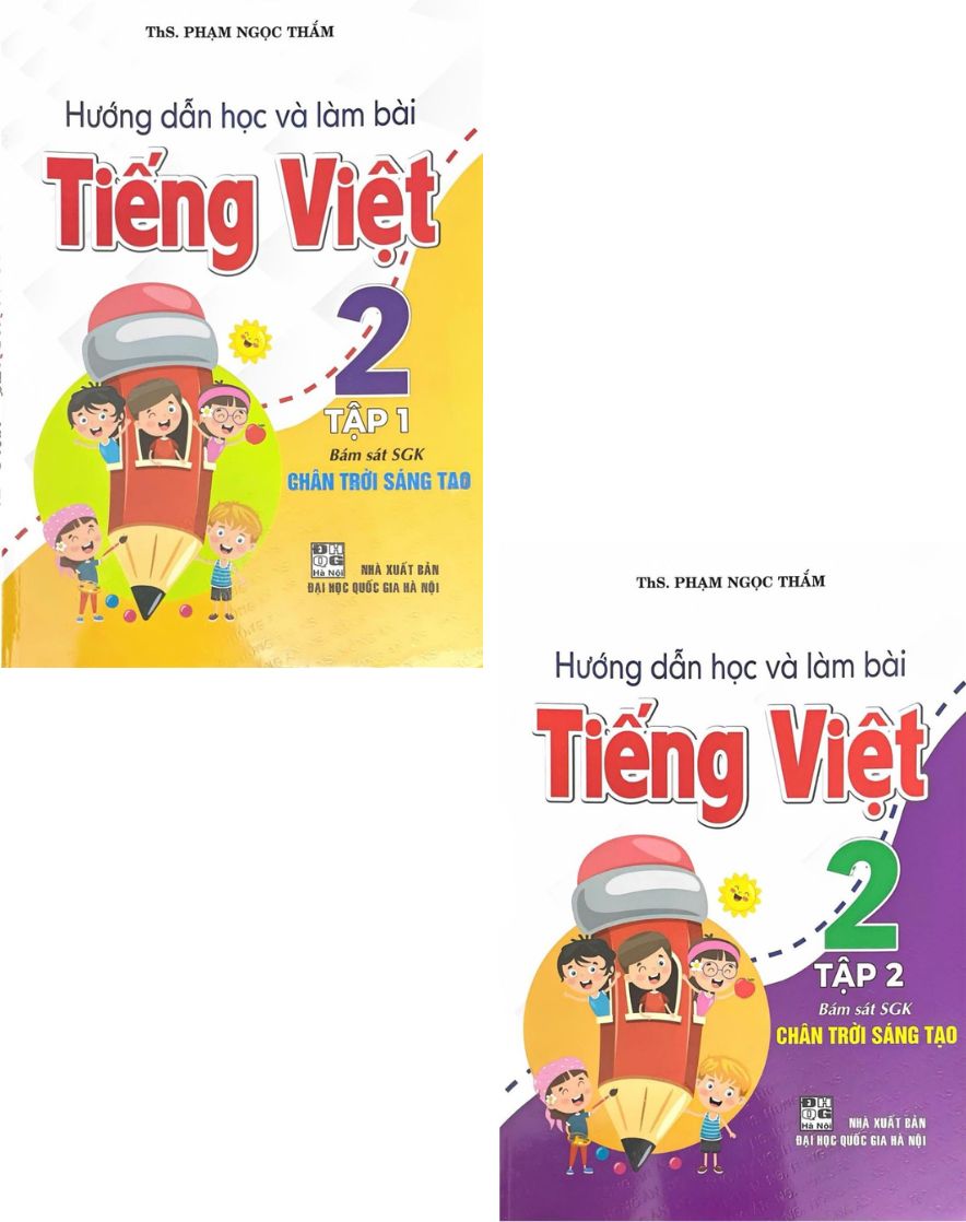 Combo Hướng Dẫn Học Và Làm Bài Tiếng Việt Lớp 2 - Bám Sát SGK: Chân Trời Sáng Tạo Tập 1+2 (Bộ 2 Cuốn)