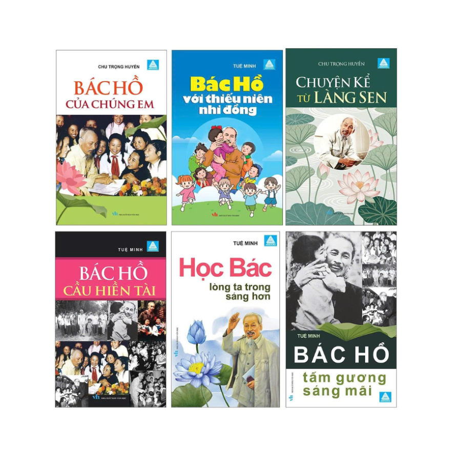 Combo Bác Hồ - Học Bác, Làng Sen, Thiếu Niên, Hiền Tài, Tấm Gương, Bác Hồ Của Chúng Em (Bộ 6 cuốn)