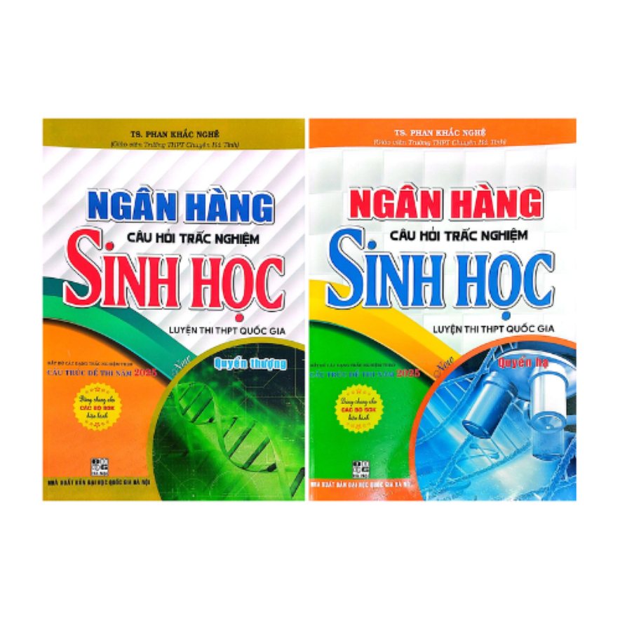 Combo Ngân Hàng Câu Hỏi Trắc Nghiệm Sinh Học Quyển Thượng + Quyển Hạ (Dùng Chung Cho Các Bộ SGK Hiện Hành) ( Bộ 2 cuốn)