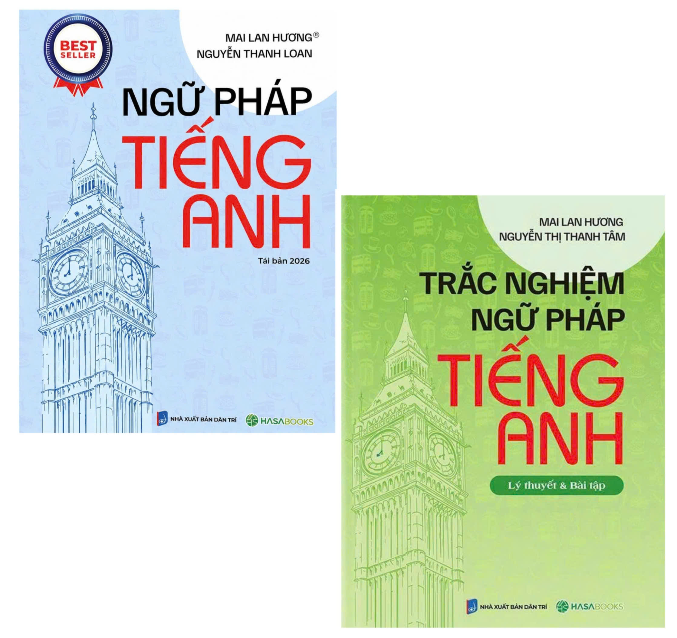 Combo Trắc Nghiệm Ngữ Ph&aacute;p Tiếng Anh + Ngữ Ph&aacute;p Tiếng Anh - HASA (Bộ 2 Cuốn)