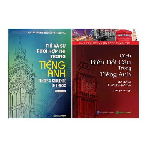 Combo Cách Biến Đổi Câu Trong Tiếng Anh + Thì Và Sự Phối Hợp Thì Trong Tiếng Anh - HASA (Bộ 2 Cuốn)