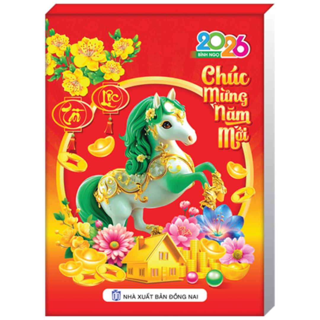 Lịch Bloc Rời 2026 (10.5 x 14.5 cm) - Bloc Trung Màu (4 Màu) - Tài Lộc - NSKV10