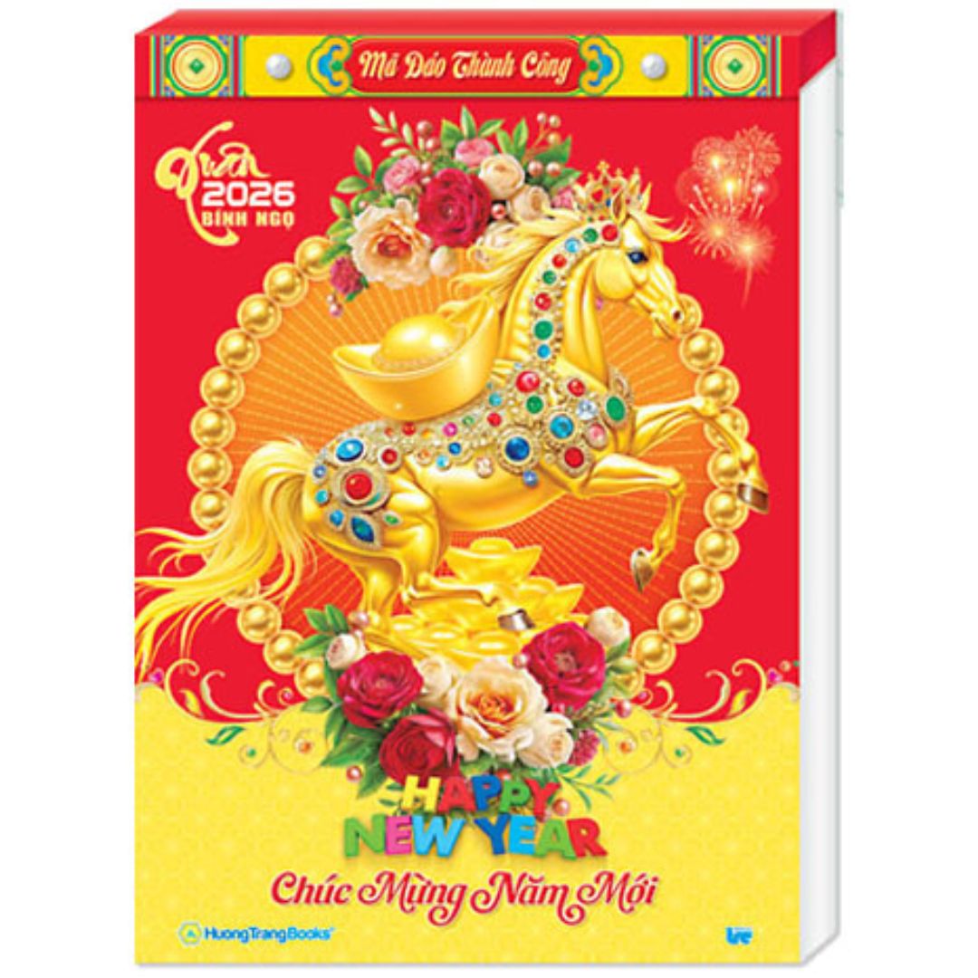 Lịch Bloc Đại Rời Màng Co 2026 (14.5 x 20.5 cm) - Mã Đáo Thành Công - NSHT16