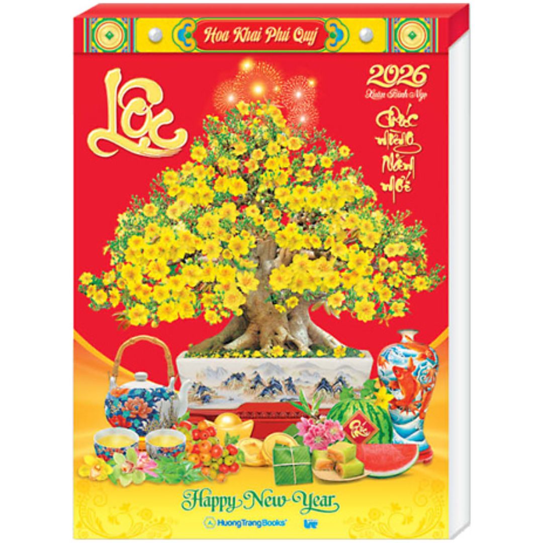 Lịch Bloc Đại Rời Màng Co 2026 (14.5 x 20.5 cm) - Hoa Khai Phú Quý - NSHT18