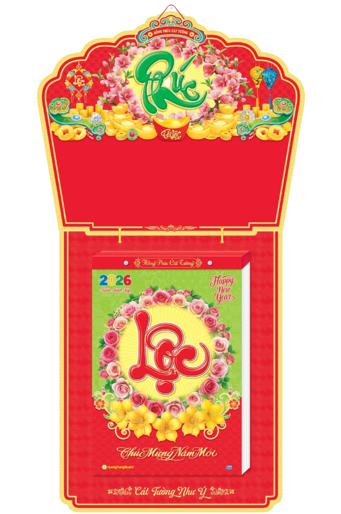 Lịch Bloc Siêu Đại Trọn Bộ 2026 (20 x 30 cm) - Hồng Phúc Cát Tường - NSHT9