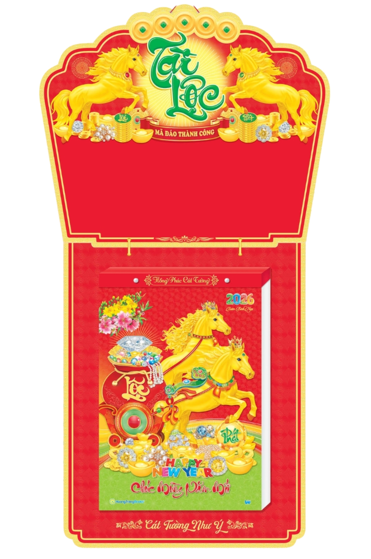 Lịch Bloc Siêu Đại Trọn Bộ 2026 (20 x 30 cm) - Hồng Phúc Cát Tường - NSHT8