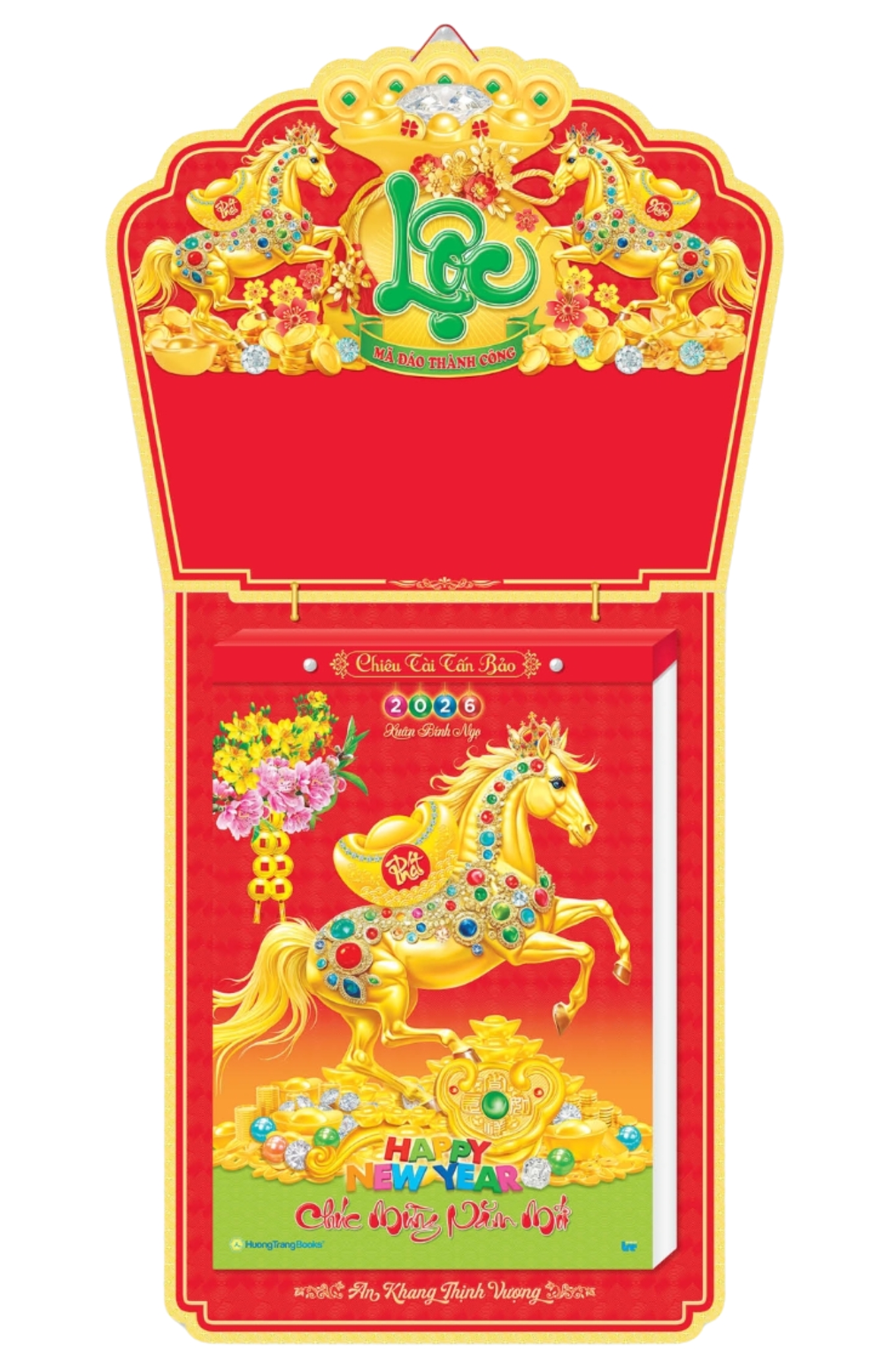 Lịch Bloc Cực Đại Trọn Bộ 2026 (25 x 35 cm) - Chiêu Tài Tấn Bảo - NSHT6