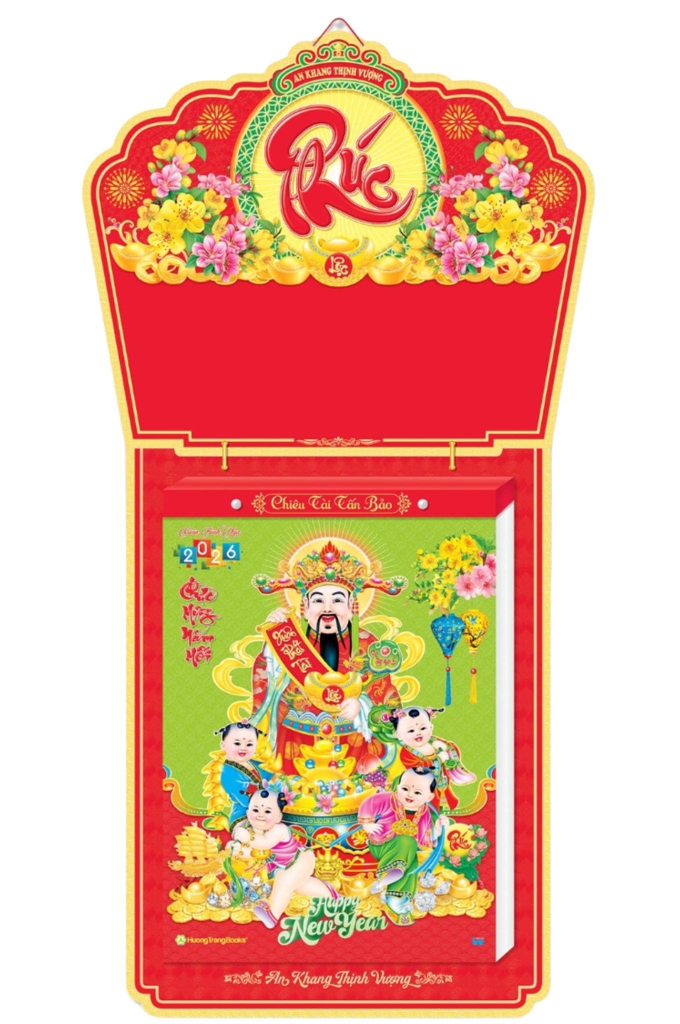 Lịch Bloc Cực Đại Trọn Bộ 2026 (25 x 35 cm) - Chiêu Tài Tấn Bảo - NSHT7