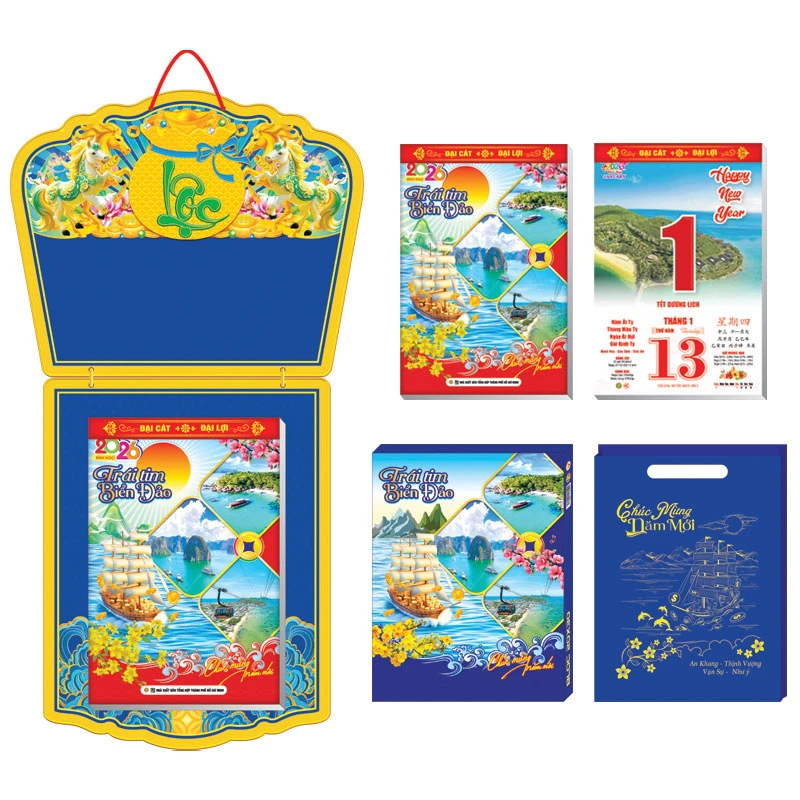 Lịch Bloc Siêu Đại 2026 (20 x 30 cm) - Trái Tim Biển Đảo - NSKV05
