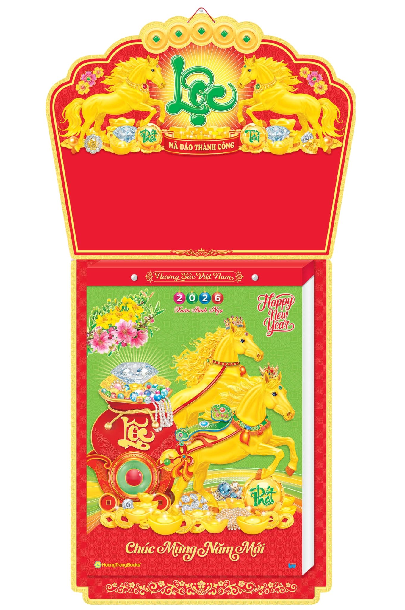 Lịch Bloc Siêu Cực Đại Trọn Bộ 2026 (29 x 41 cm) - Hương Sắc Việt Nam - NSHT3