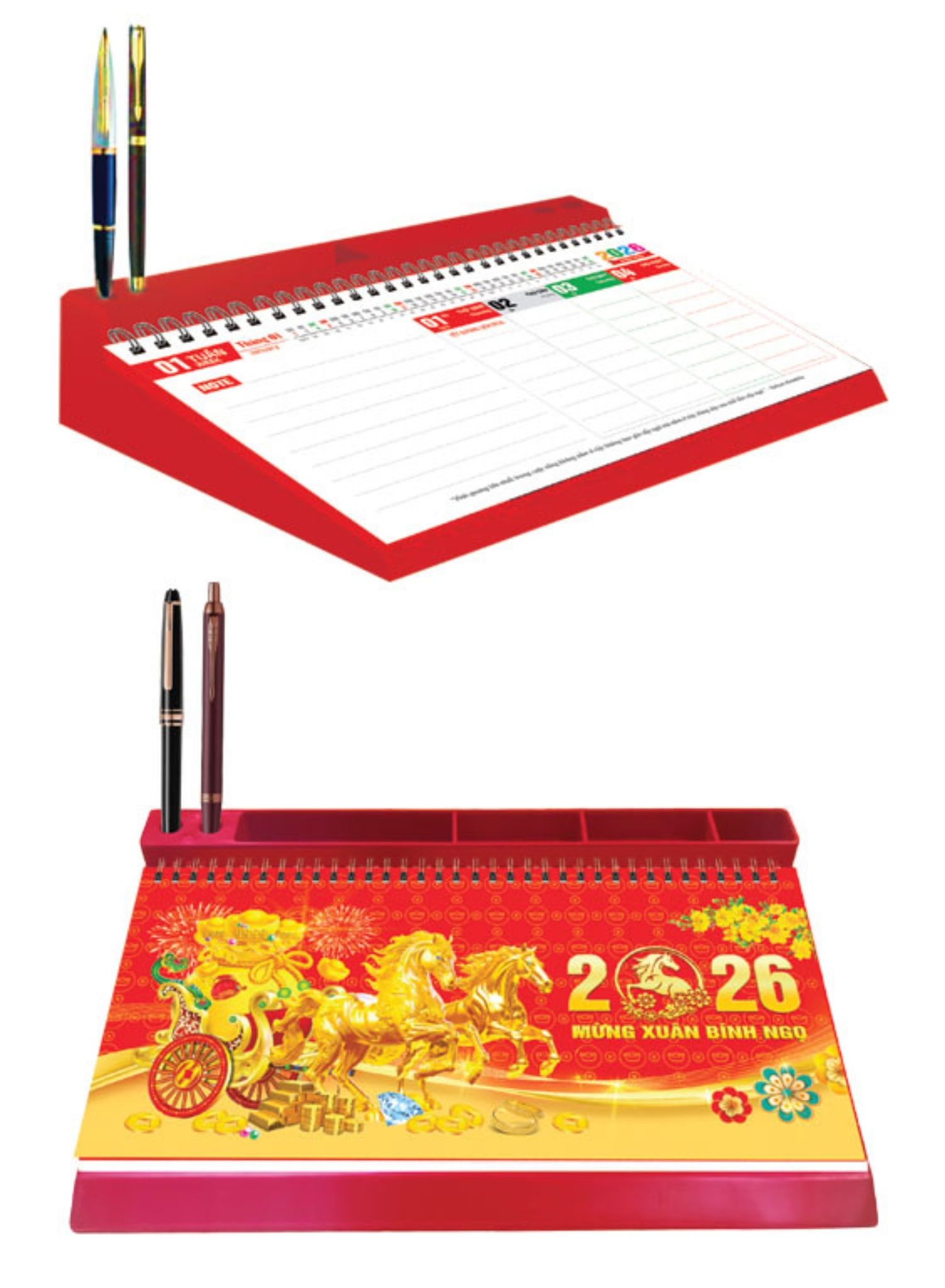 Lịch Để Bàn 53 Tuần Đế Nhựa 2026 (28 x 13 cm) - NSKV32